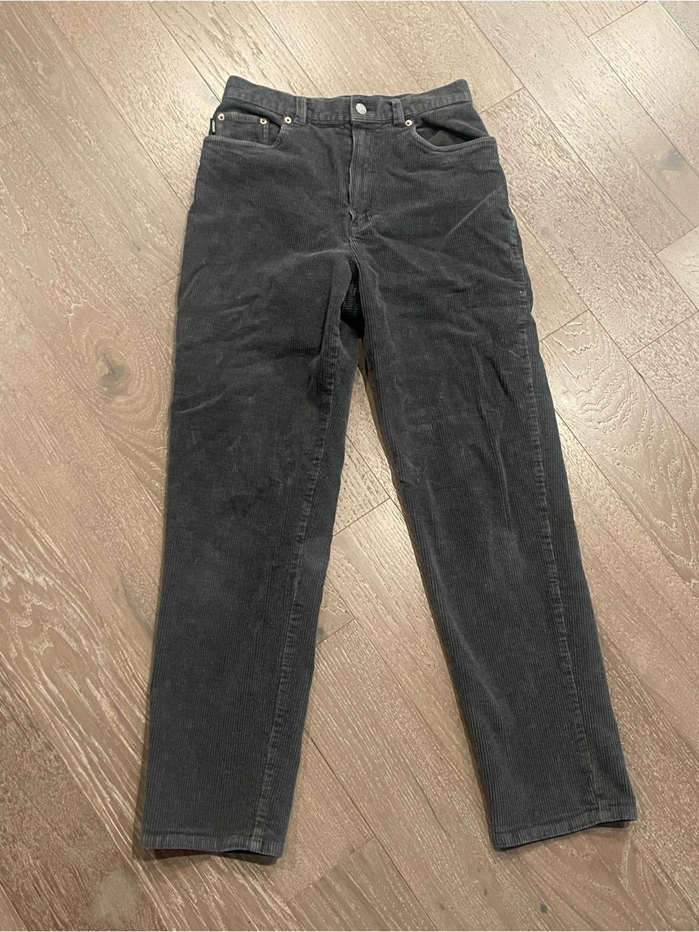 Ralph Lauren Gray Corduroy Straight-Leg Pants